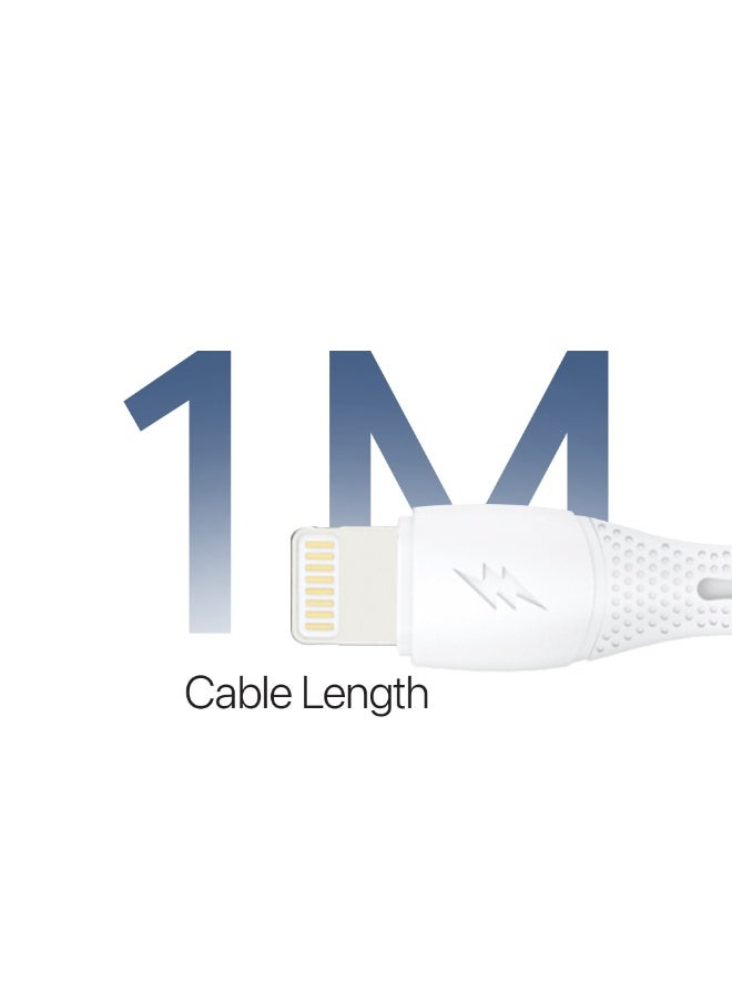 Lycka Cord Lite Lightning Cable – 1 Meter USB to Lightning Fast Charging & Data Sync Cable - Image 4